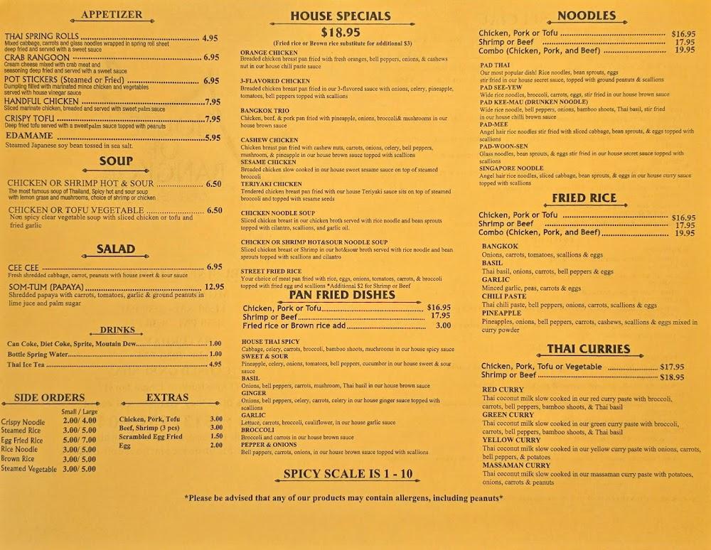 House of Bangkok Thai Cuisine Menu image 1