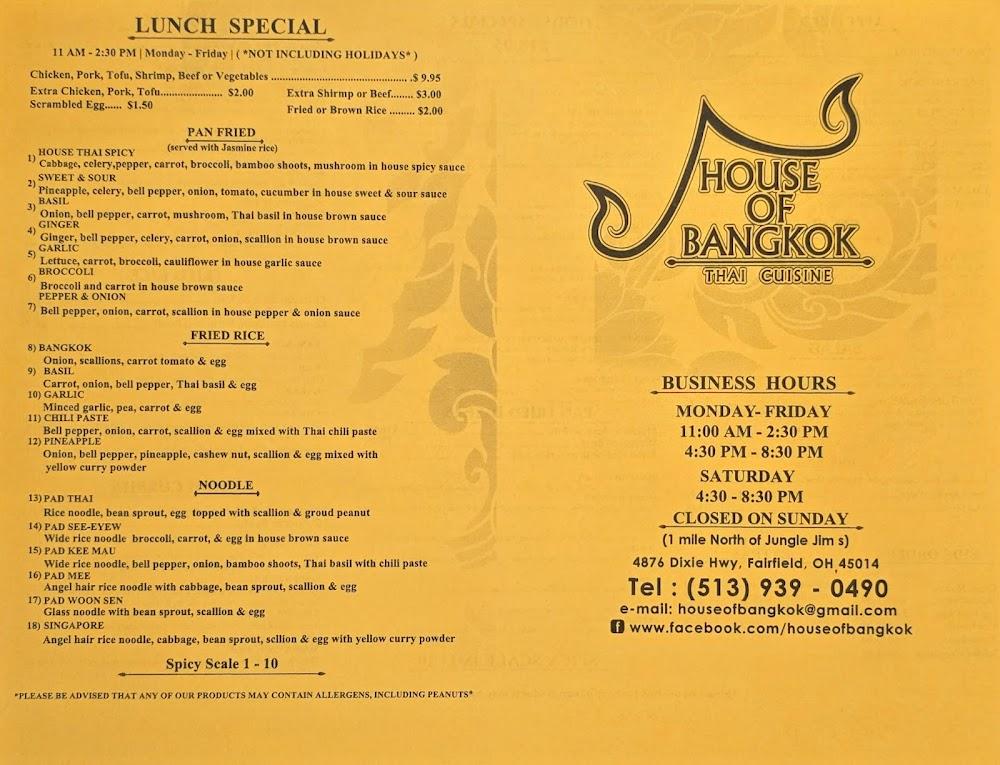 House of Bangkok Thai Cuisine Menu image 2